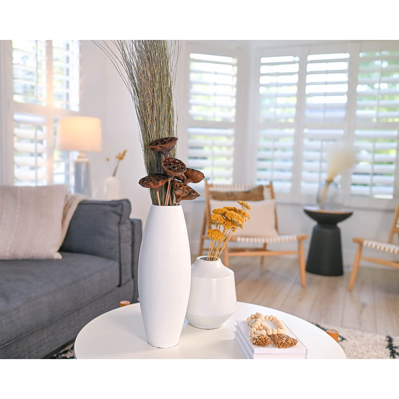 Vase de plancher en bambou Kolo, H 14 po x l 5 po x P 5 po, Naturel