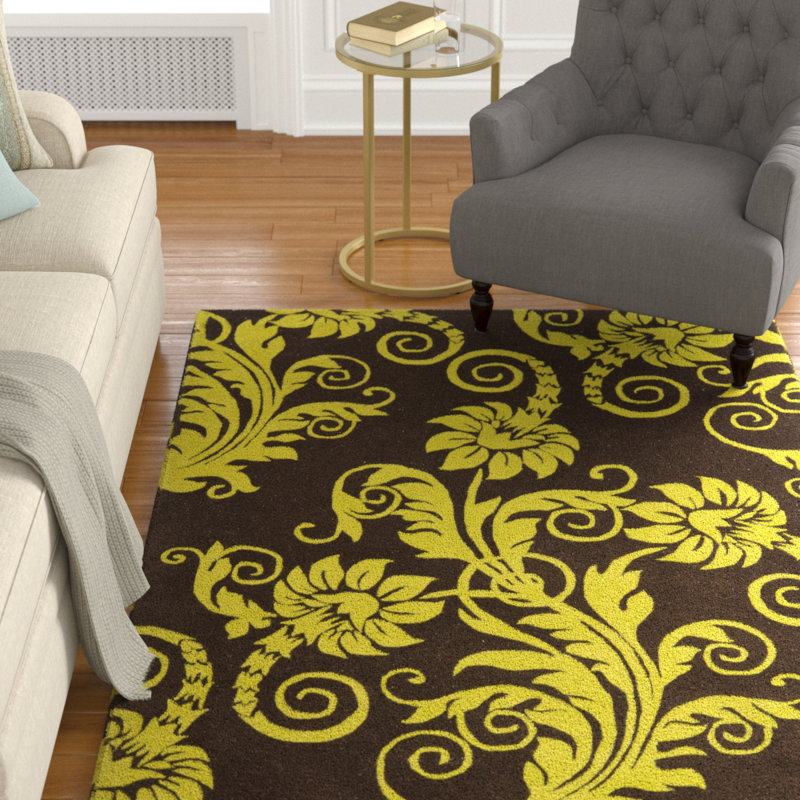 Tapis en laine et viscose touffeté à la main Kirkoswald, Rectangle 7 pi 6 po x 9 pi 6 po