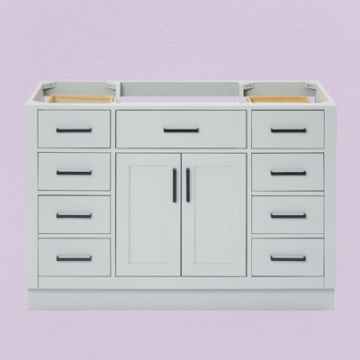 Osoria 48'' Solid Wood Single Bathroom Vanity Base Only, Base Cabinet without Top