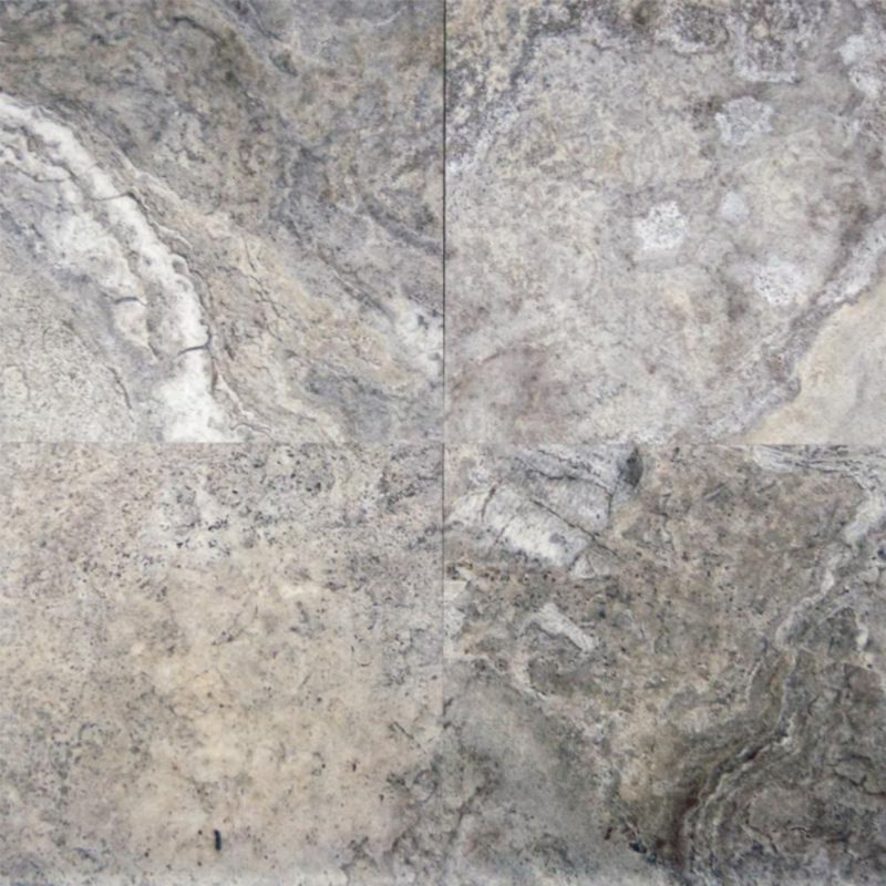 Carreau de sol et mur en marbre 18 po x 18 po Travertine
