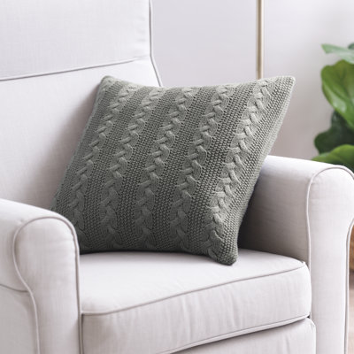  Cable Knit Throw Pillow
