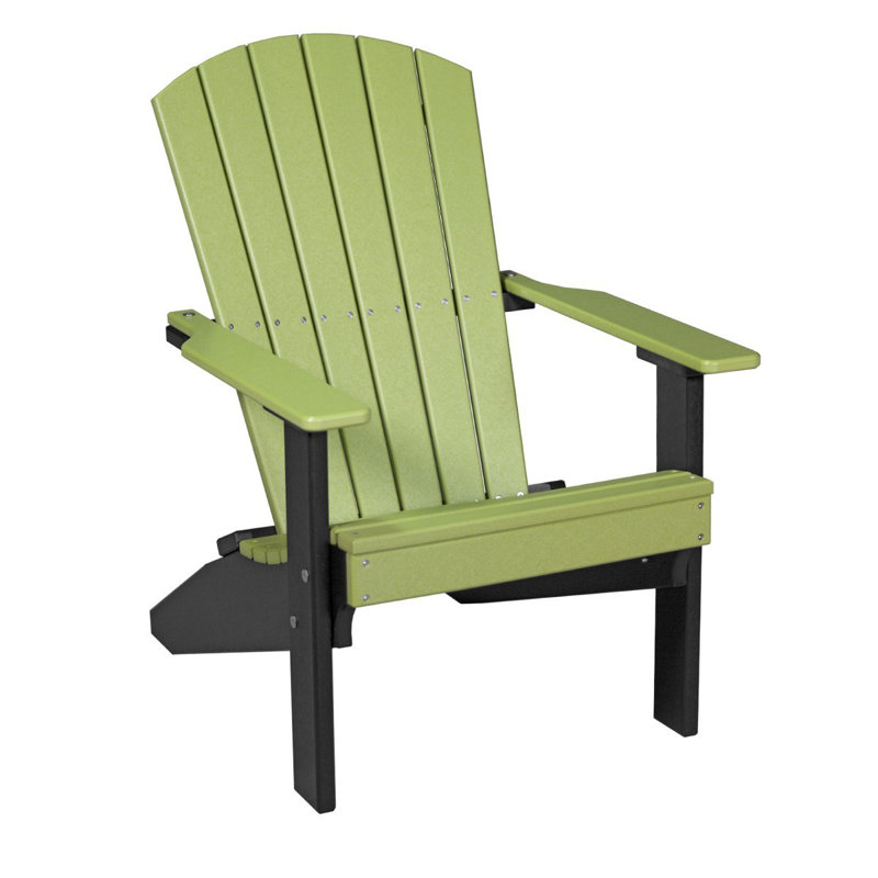Chaise adirondack en plastique lakeside Kattamuri, Vert lime / Noir