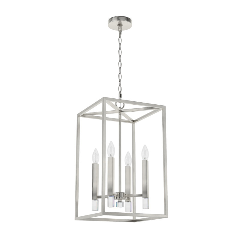 Hunter Sunjai 4 Light Pendant 13 Inch Ceiling Light Fixture, Brushed Nickel