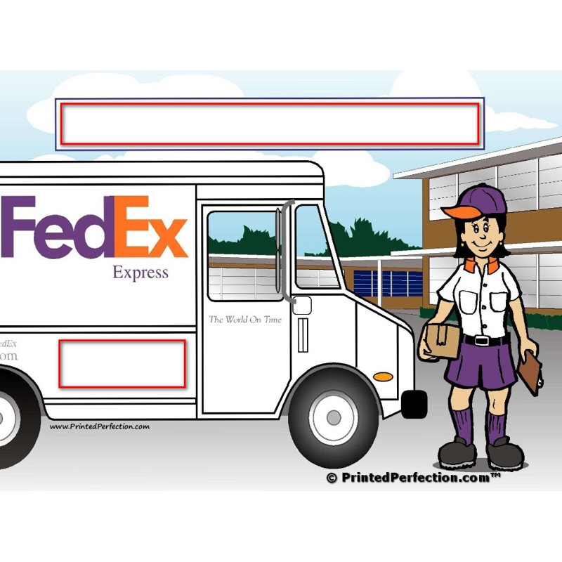 Magnet en bois personnalisé pour chauffeur Fedex, Oui