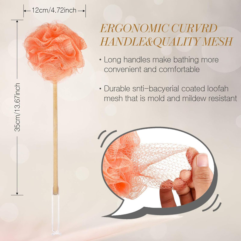 4-pack Loofah Back Scrubber Set