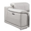 Canapé modulaire en L en cuir véritable 8 pièces faisant face à droite gris clair avec 2 fauteuils inclinables électriques et appuis-tête réglables-130817934-130817936