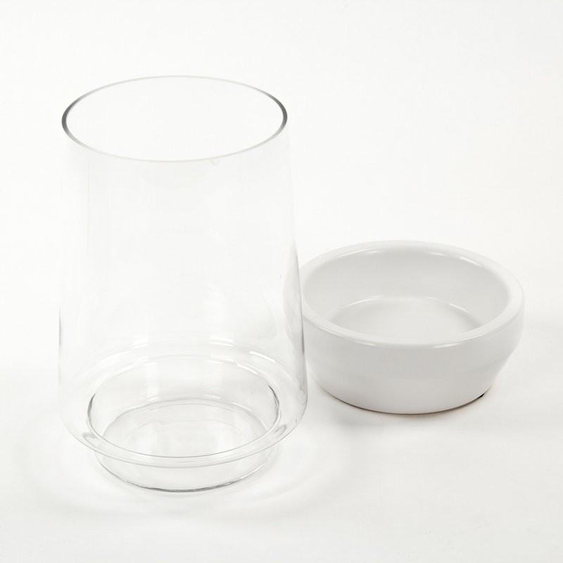 Hurricane Candle Holder, 8.5" H x 5.5" W x 5.5" D
