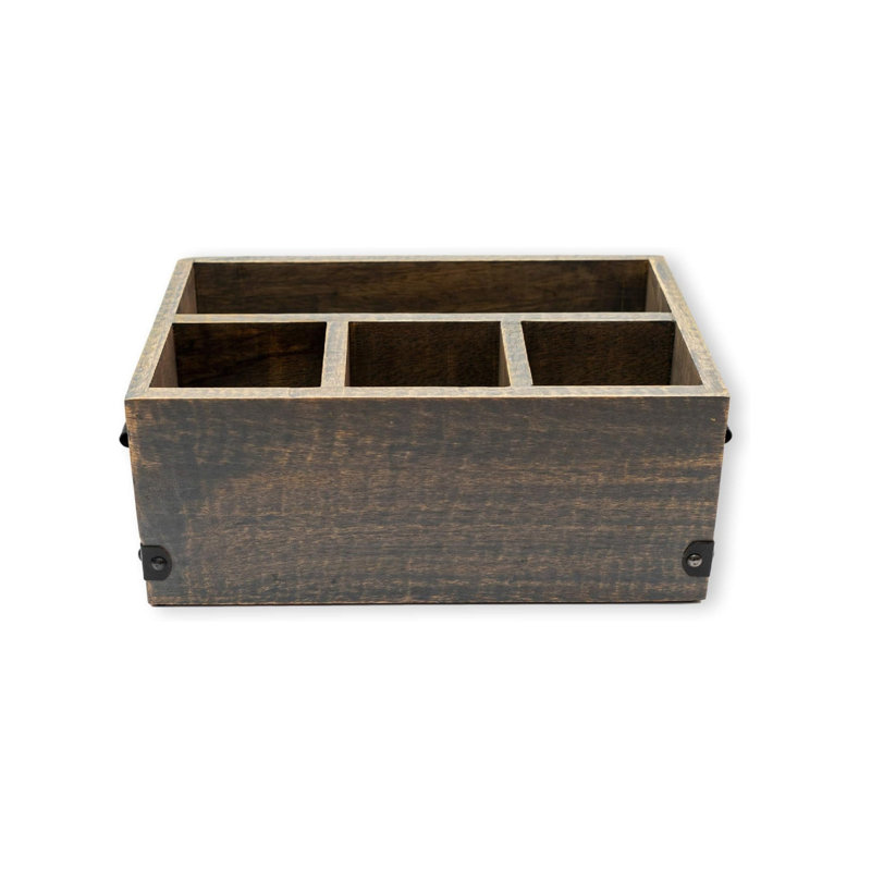 Wood Rectangle Flatware Caddy