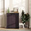 Buffet avec comptoir en bois massif, armoire de rangement de cuisine moderne, armoire à café avec 2 tiroirs, portes et tablette réglable, café