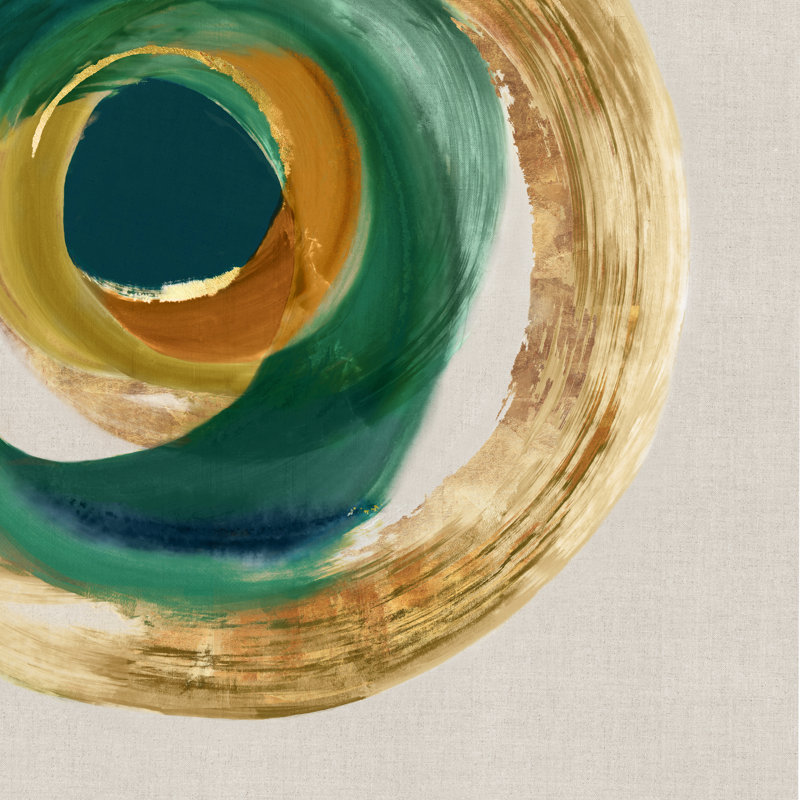 Cercle métallique vert I, H 12 po x l 12 po