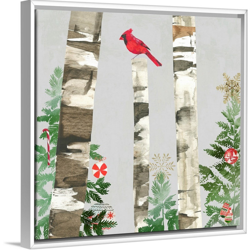 Holiday Holiday - reproduction d'art sur toile, Cadre blanc, H 14 po x l 14 po x P 1,75 po