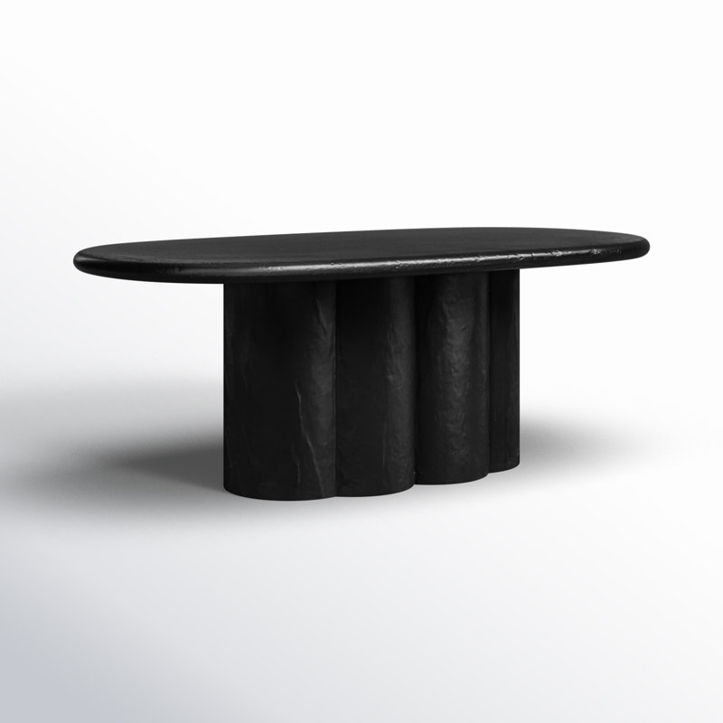 Geof 80'' Oval Dining Table, Black
