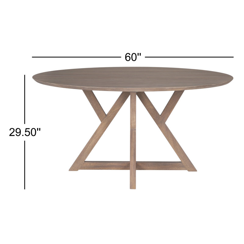 Nuria 60" Light Brown Wood Dining Table