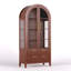 Freestanding Arch Display Cabinet with RGB Lights and Motion Sensor, Large Capacity Tempered Glass Doors Office Storage Cabinets-1245694915