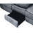 Zubaida Two Tone Grey Velvet Recliner Sofa w/USB Port & Drop Down Table