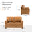 Ansela 56" Leather Loveseat Sofa with Nailhead Trim-82851917
