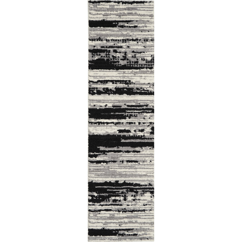 Tapis ivoire Amberly, Tapis de couloir 2 pi 2 po x 7 pi 6 po