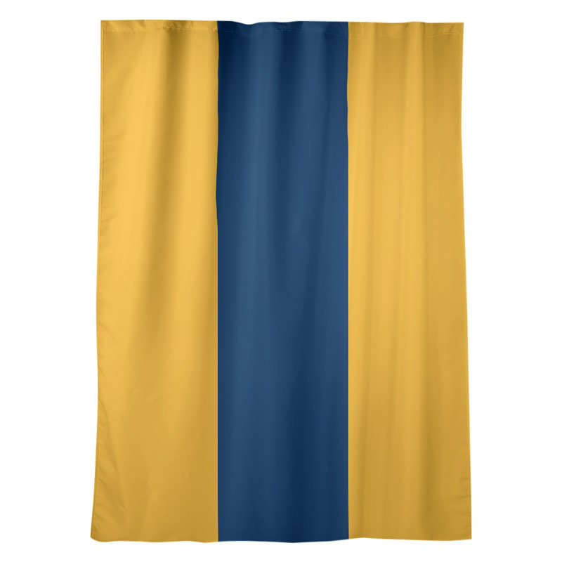 Striped Room Darkening Rod Pocket Single Curtain Panel, National Hockey Gold/Navy Blue/Gold