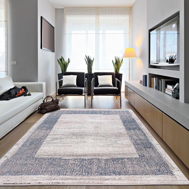 Tapis turc Allysia-BLEU, Rectangle 5 pi 3 po x 7 pi 2 po