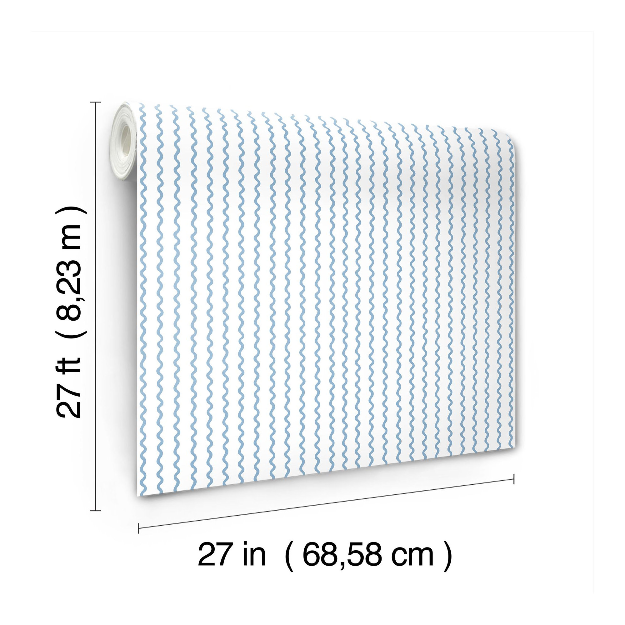 Rickrack Wallpaper, Blue