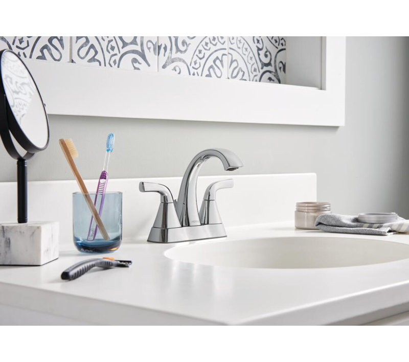 Parkwood 2-handle Bathroom Faucet with Drain Assembly, Chrome