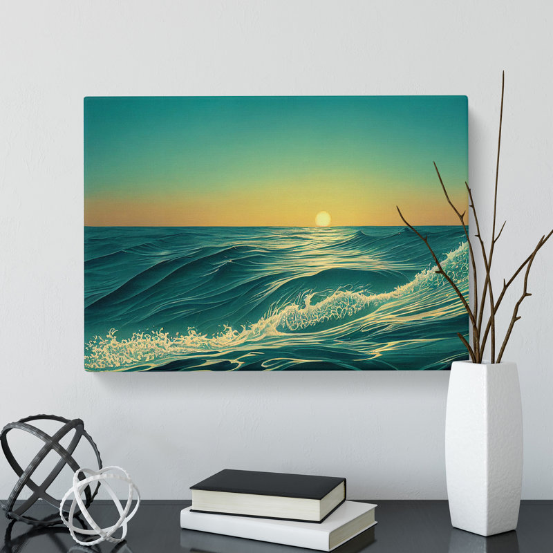 Ocean At Sunrise - Wrapped Canvas, 35cm H x 50cm W x 3cm D
