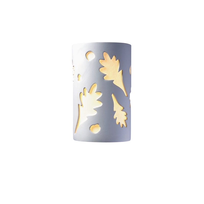 Awad Ceramic Flush Mounted Sconce, LED, 9.25" H x 5.75" W x 4" D