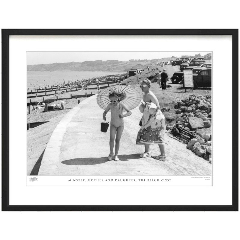 Minster, Mother And Daughter, The Beach C1952 by Francis Frith - Single Picture Frame Print, 60cm H x 80cm W x 2.3cm D