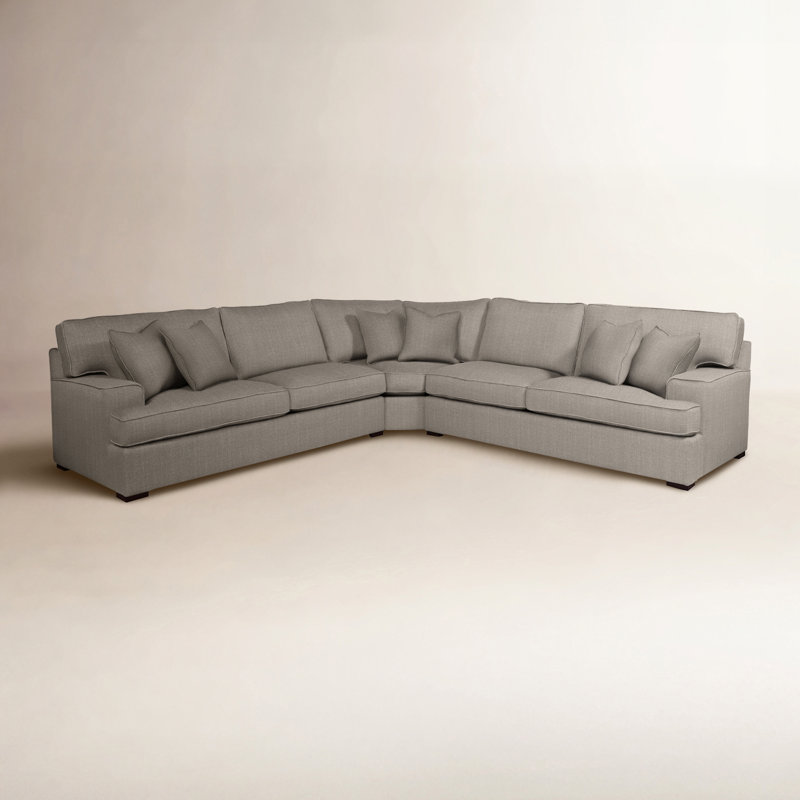 Sadie 3-Piece Upholstered Sectional, Black, Parvati Blush; 0573-14