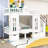 Anecia Convertible Bunk Bed With Desk And Storage Drawers,Shelves-378494063-378494061