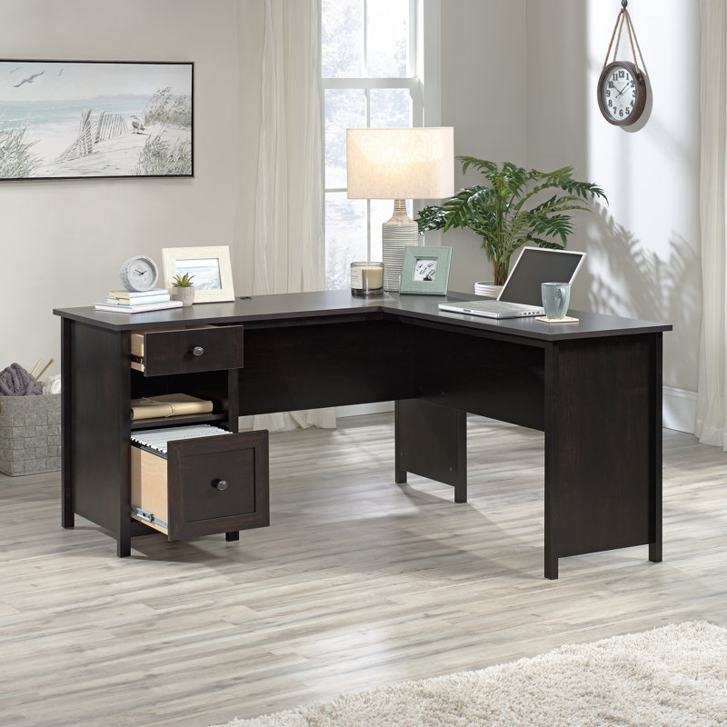 Bureau de direction en L Conner, Noir héritage