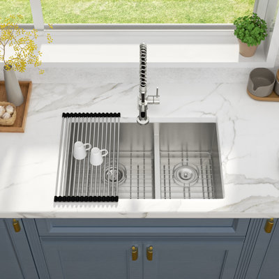 Undermount Double Bowl Stainless Steel Kitchen Sink