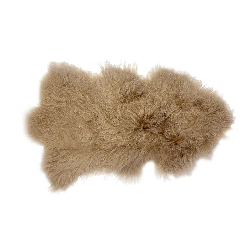  Peau de mouton tibétaine longue en peau de mouton, Noix de cajou