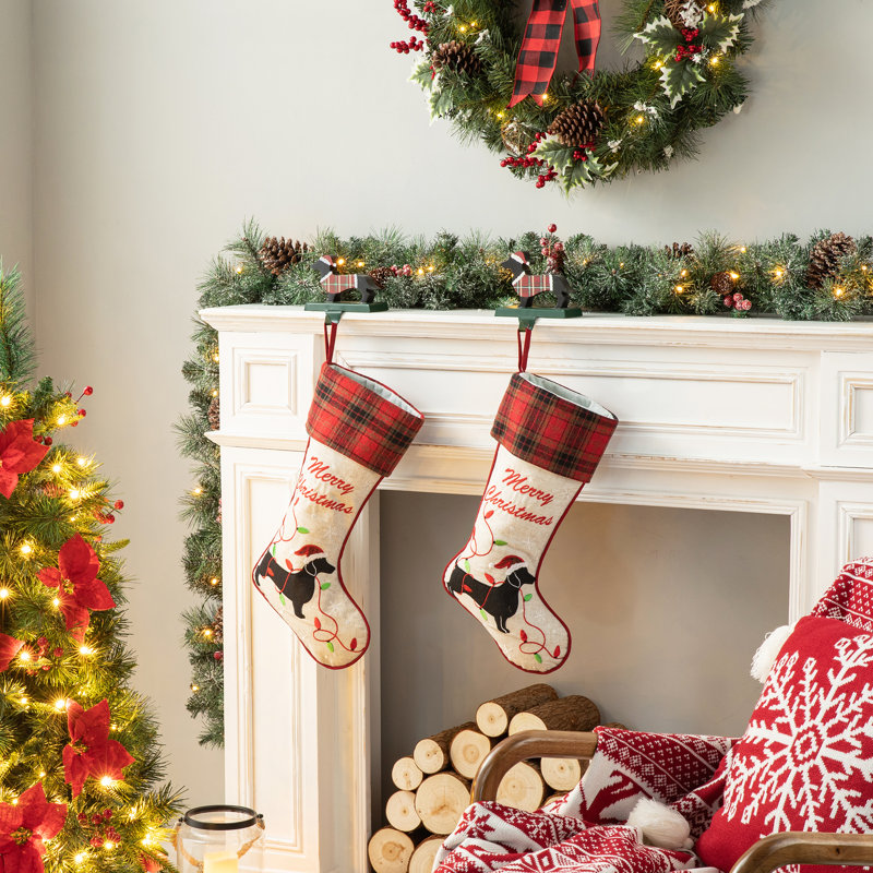 Chaussette de Noël teckel