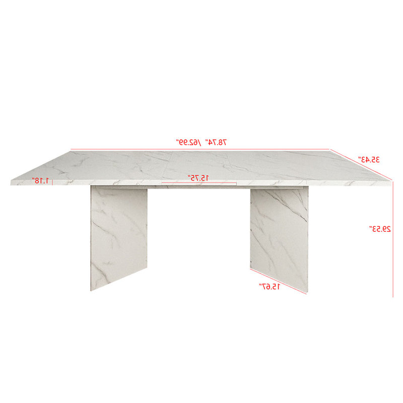 Table de salle à manger extensible pour 6 8 10, table de conférence rectangulaire en bois imitation marbre