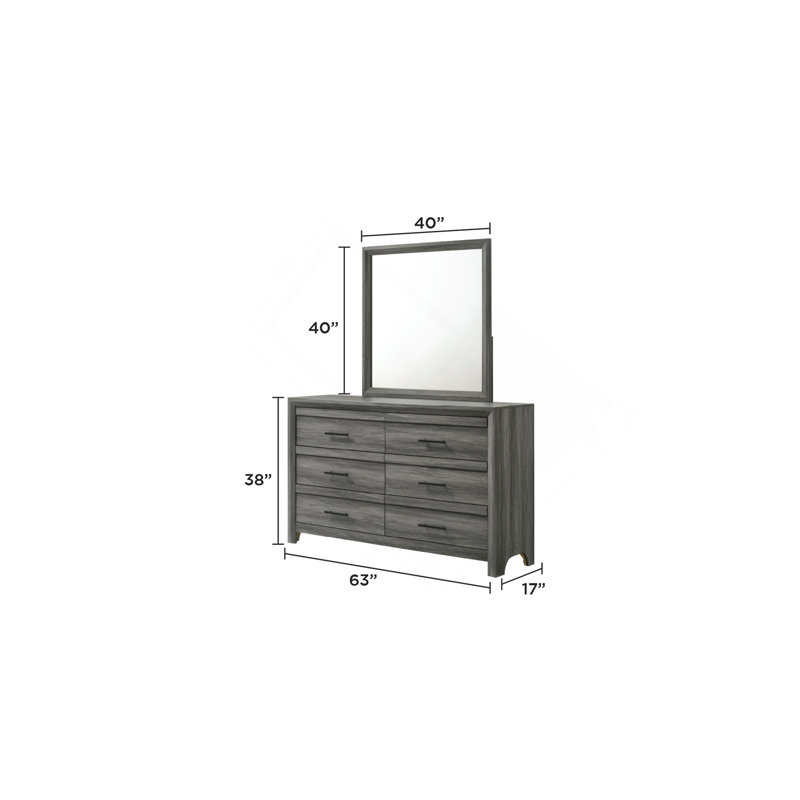Commode sophistiquée à 6 tiroirs pour un rangement élégant dans la chambre à coucher