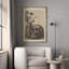 Crâne rétro et chardon plante Moody foncé, œuvres d'art moderne, décor-101165755-101165758