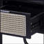 Table d'appoint noire avec plateau en verre