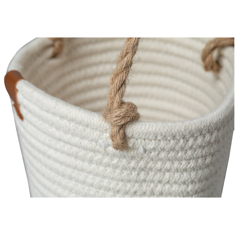 Pot à fleurs suspendu en corde de coton Prosser, H 23 po x l 7 po x P 7 po