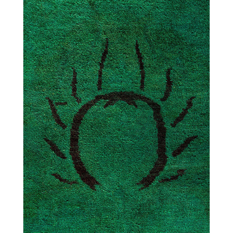 Overyed One-of-a-Kind Rectangle 9'4" X 12' Hand Knotted Area Rug