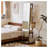Freestanding Rotating Full Length Mirror with Clothes Rack, Walnut Solid Wood Frame