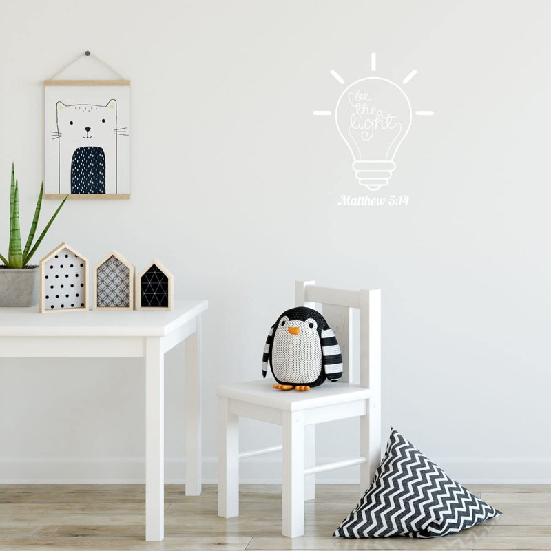 Adhésif décoratif citation inspirante, H 13 po x l 10 po, Blanc