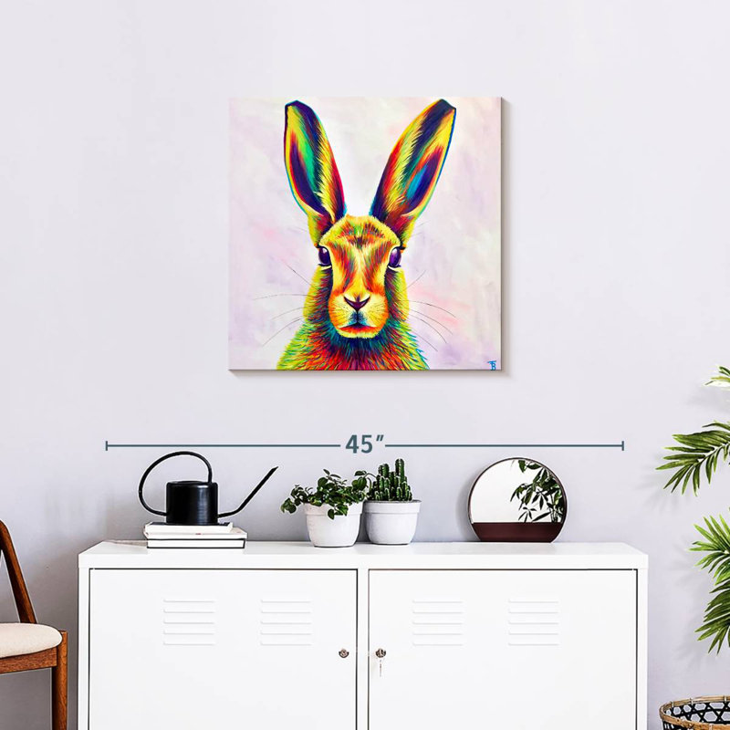 Crowle Rainbow Hare, 24" H x 24" W