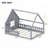 Full Size Wood House Bed with Window and Fence-1109348256