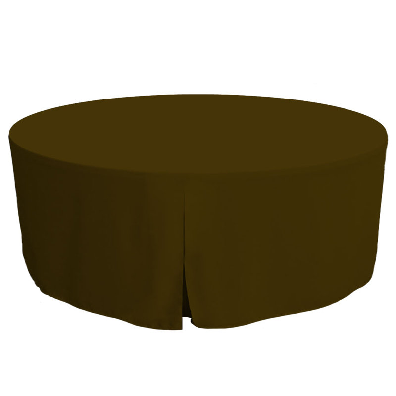 Tablevogue Round Table Cover, Chocolate, 72" L x 72" W