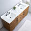 Avignon 72" Double Sink Freestanding Bathroom Vanity with Engineered Marble Top-93982837-114248493-121607143