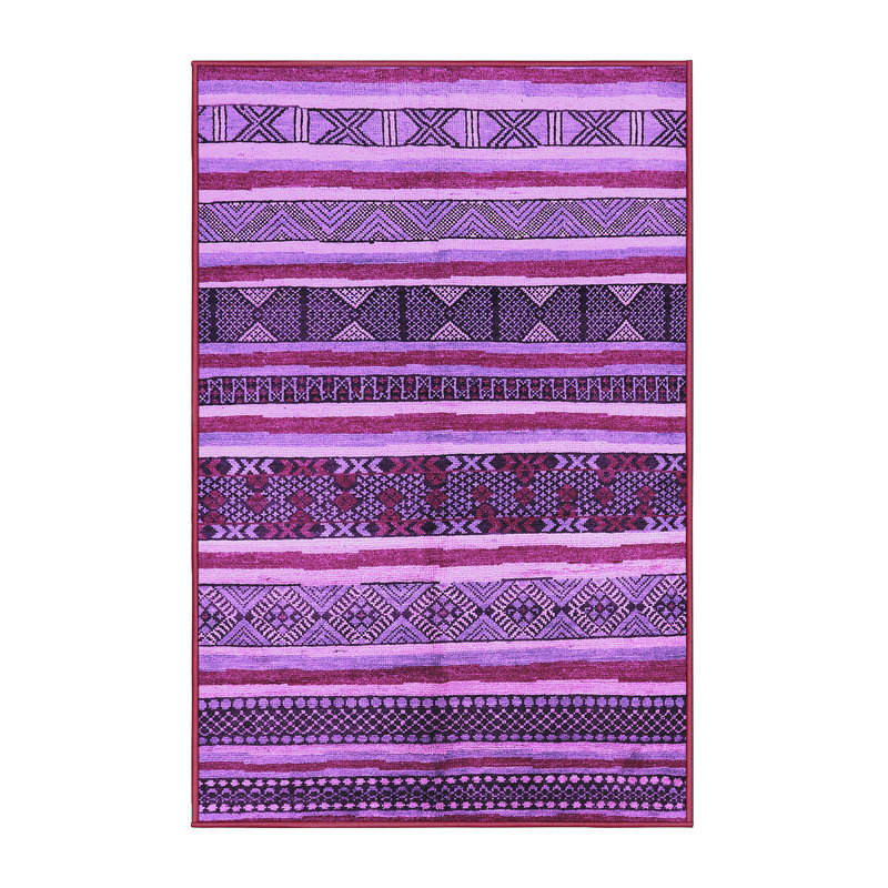 Kaleeah Washable Striped Indoor Rug, Rectangle 2' x 4'