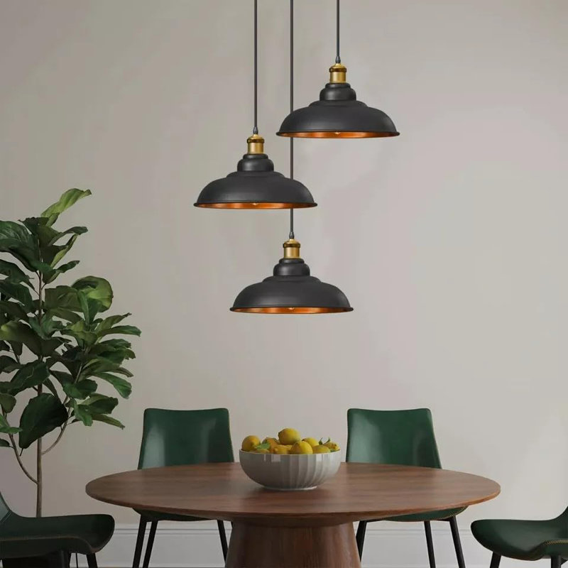 13.5cm H Metal Bowl Lamp Shade ( Screw On ), Black
