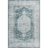 Prairie Medallion SplashGuard Machine Washable Area Rug