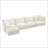 Slipcovered L Shape Sectional Long Sofa Couch-2044287688